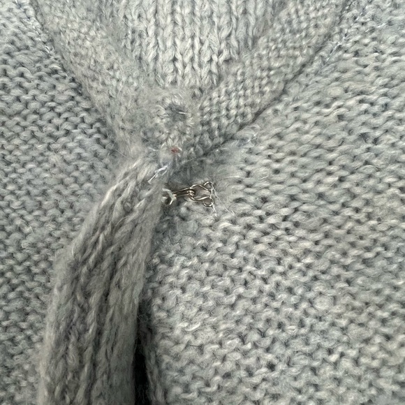 HABITAT Wool Blend Open Cardigan Light  Blue Women's Size L/XL - Picture 5 of 9